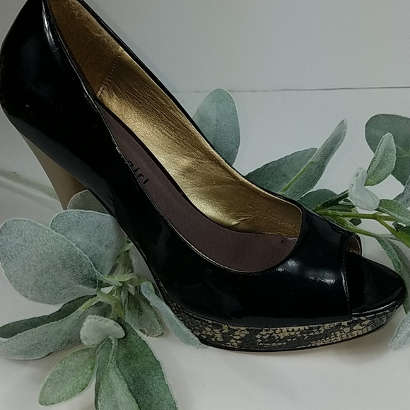 Madden Girl, black, taupe and reptile platforms - Picture 5 of 14